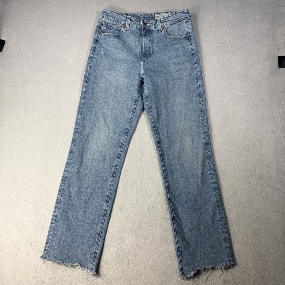 AG Adriano Goldschmied Saige Jeans Women's Size 28 Blue High Rise Straight Leg.